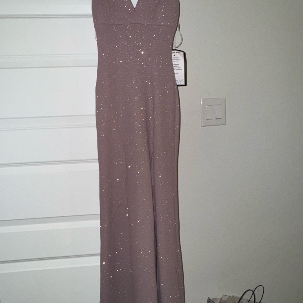 Elegant Evening Gown in Sparkling Brown